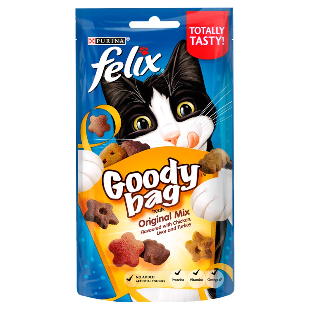 Felix Goody Bag Cat Treats Original Mix 60g Felix Goody Bag Cat Treats Original Mix 60g